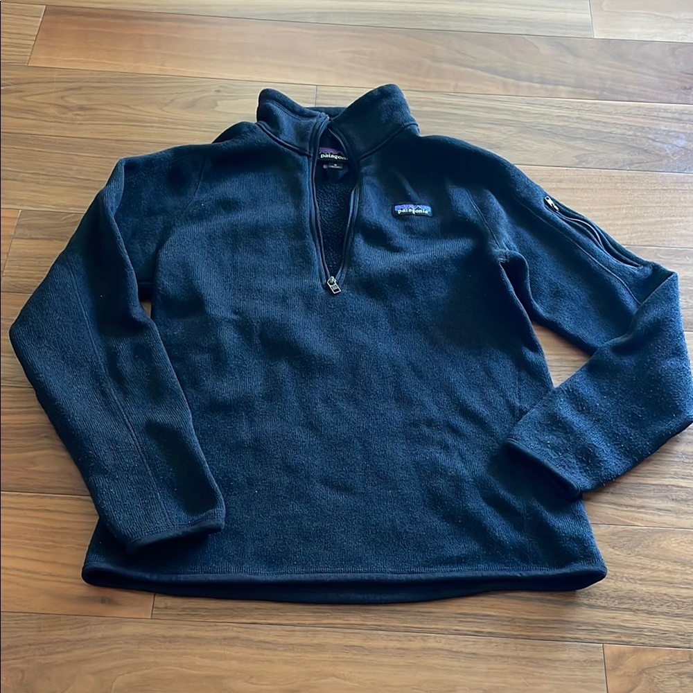 Patagonia Black Zip Up Sweater